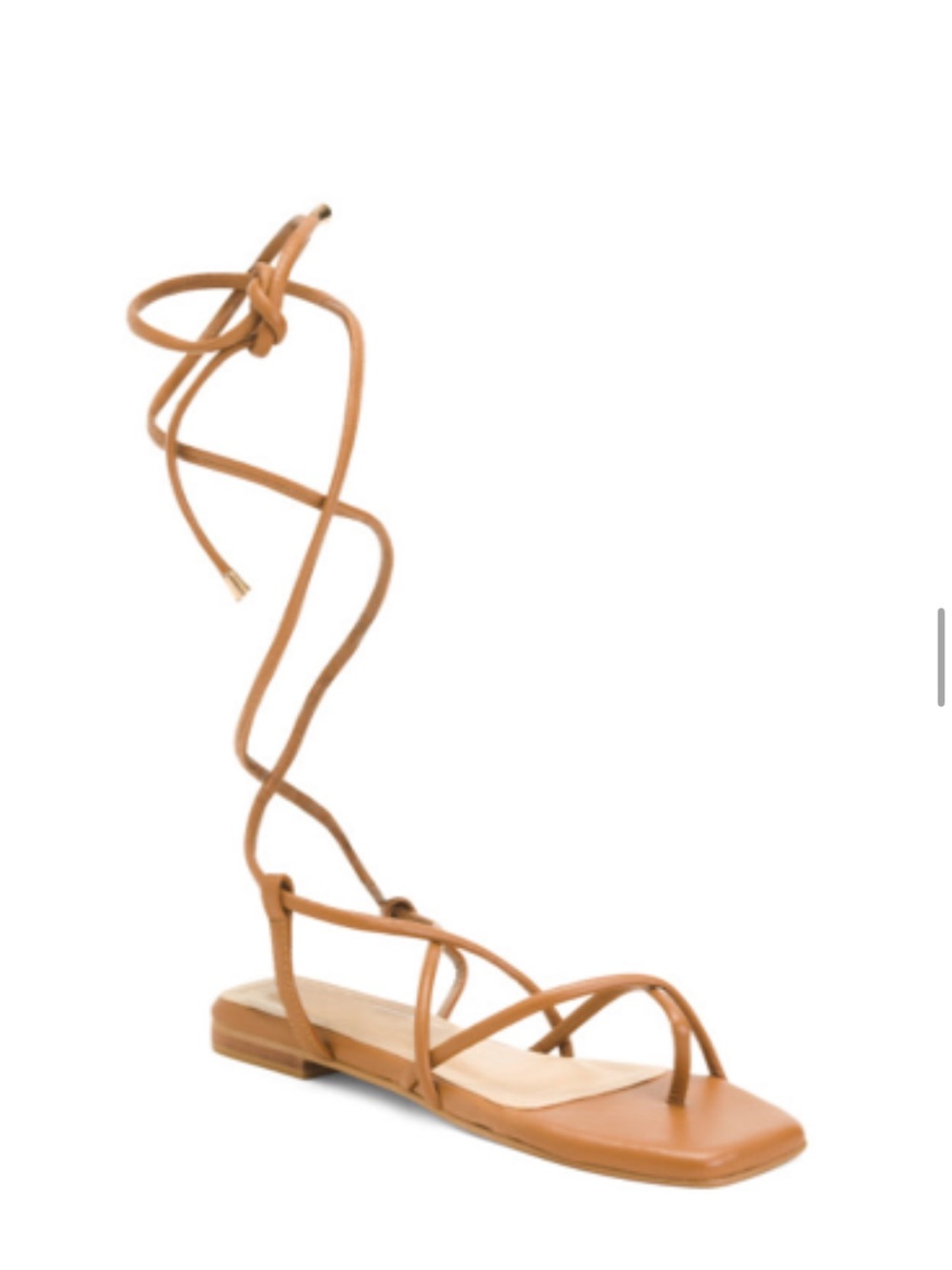 ALTA
Made In Colombia Leather Lenna Ankle Wrap Flat Sandals - in honey